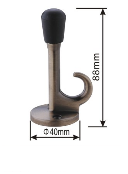 Zinc alloy stainless steel door stopper