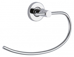 Polished solid stainless steel towel ring