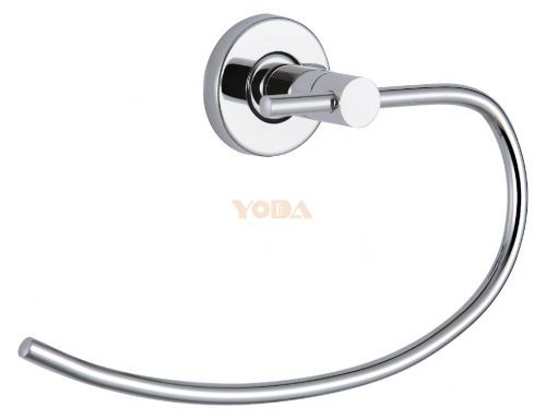 Polished solid stainless steel towel ring