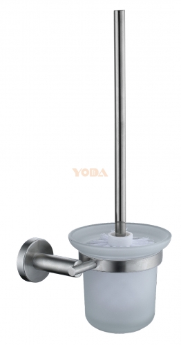 Satin stainless steel toilet brush