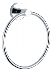 Polished round solid stainless steel towel ring
