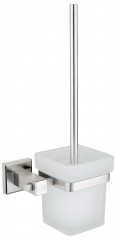 Square stainless steel toilet brush holder
