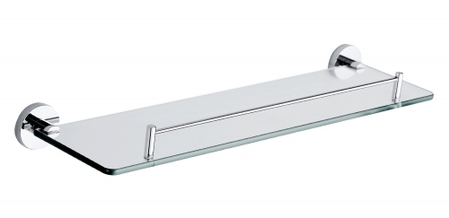 Stainless steel towel holder with glass tray