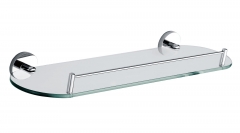 Stainless steel towel holder with glass tray