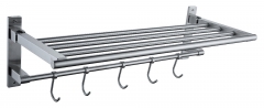 Stainless steel portable towel rack