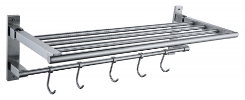 Stainless steel portable towel rack